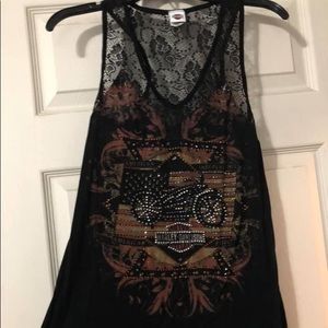 Harley Davidson tank black with design